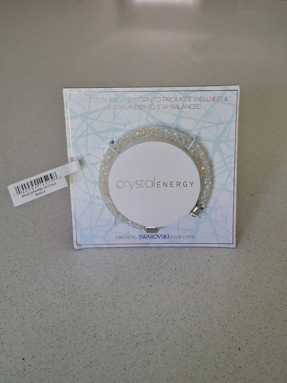 Swarovski End Caps "Crystal Energy" Bangle Bracelet